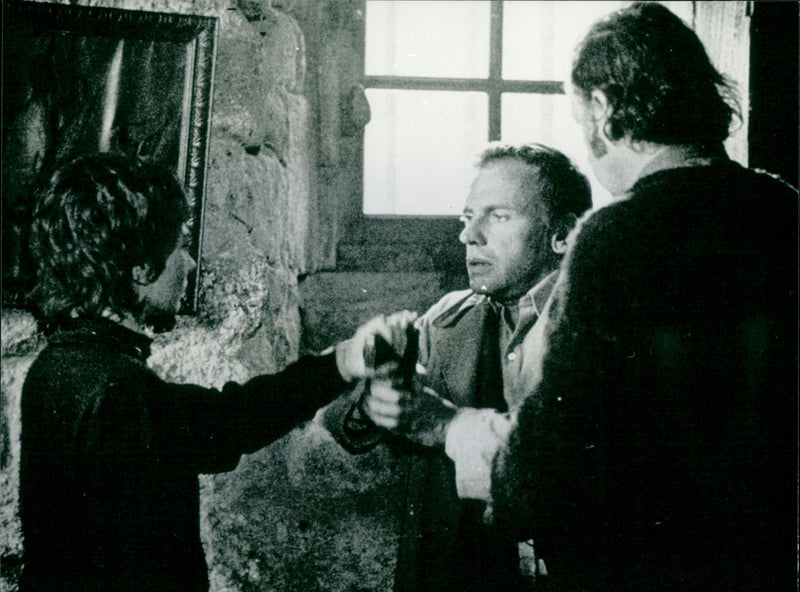 Marlène Jobert, Jean-Louis Trintignant and Philippe Noiret - Le secret - Vintage Photograph