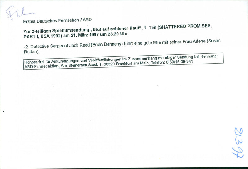 Brian Dennehy and Susan Ruttan - Shattered Promises - Vintage Photograph