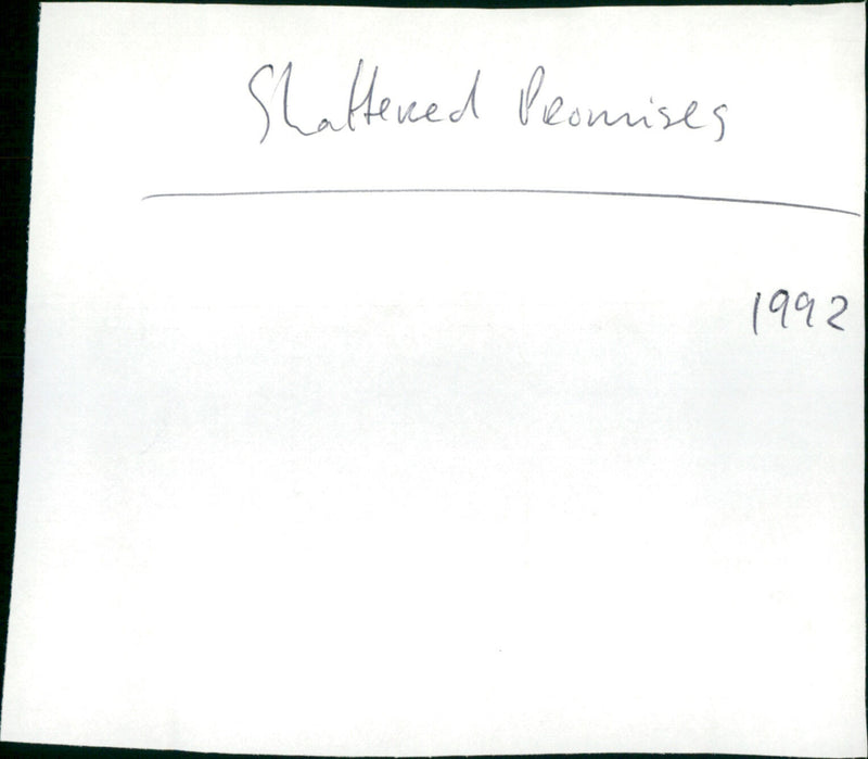 Shattered Promises - Vintage Photograph