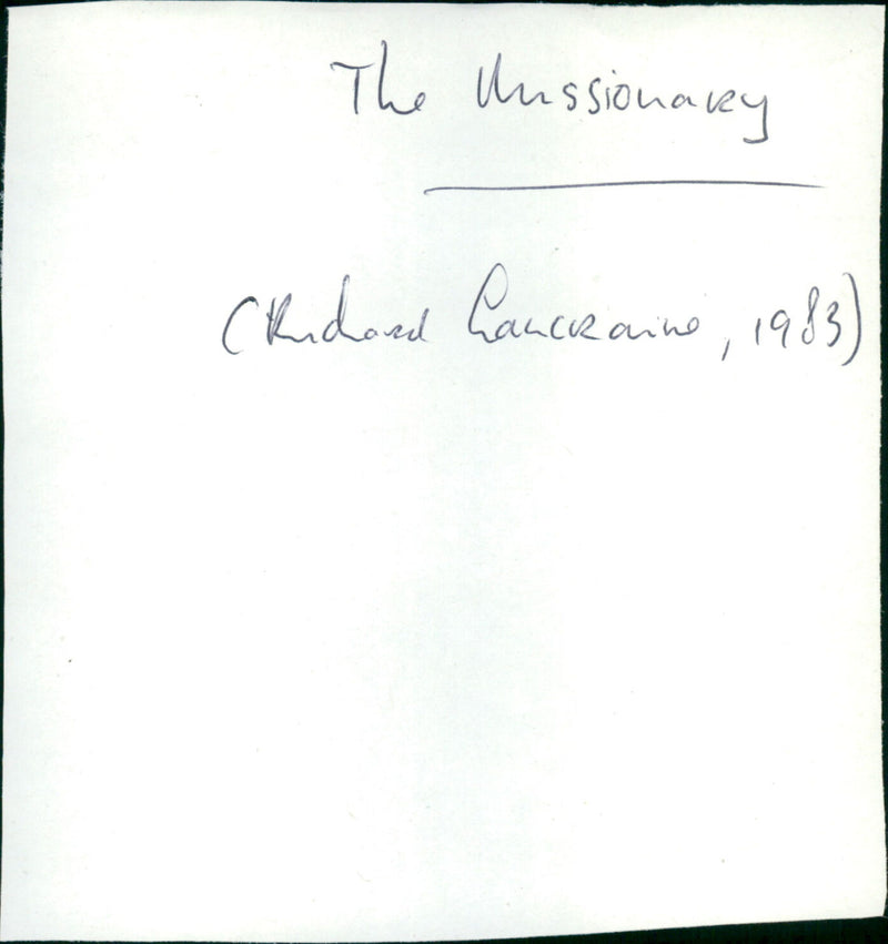 The Missionary - Vintage Photograph