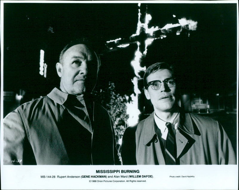 Gene Hackman and William Dafoe - Mississippi Burning - Vintage Photograph