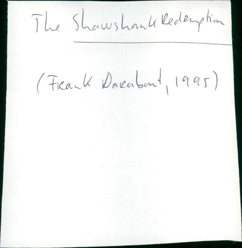 The Shawshank Redemption - Vintage Photograph