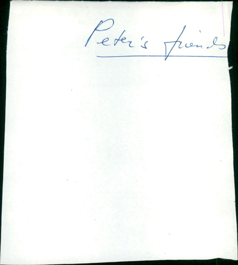Peter's Friends - Vintage Photograph