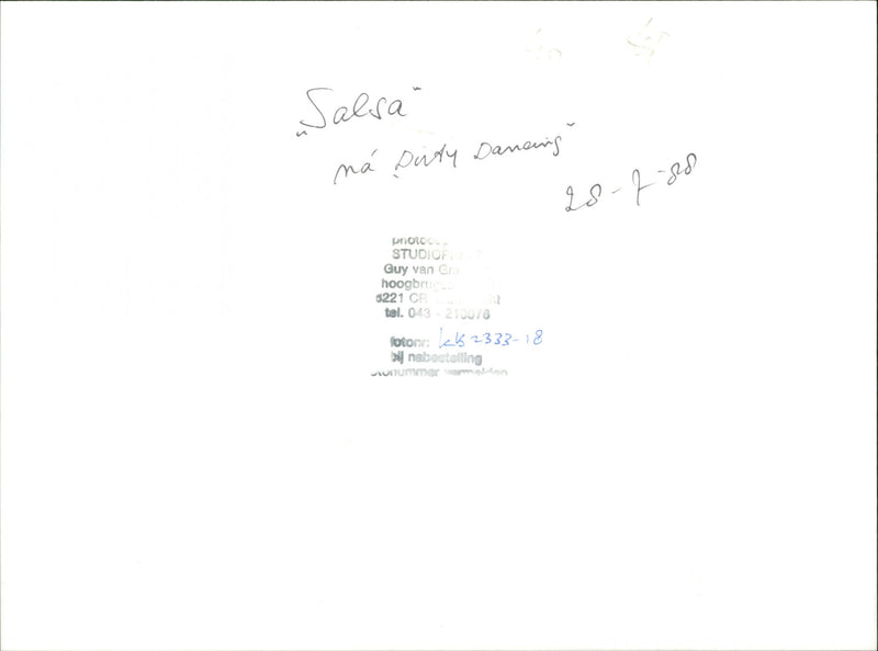 Salsa - Vintage Photograph