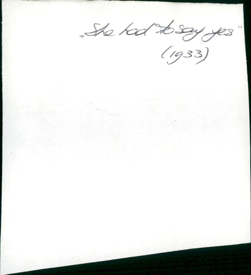 She Had to Say Yes - Vintage Photograph