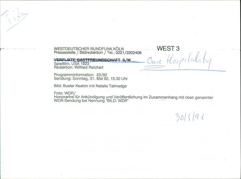 Our Hospitality - Vintage Photograph