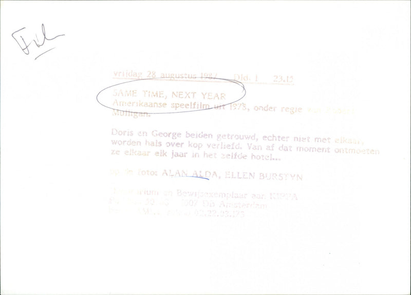 Alan Alda and Ellen Burstyn - Same Time, Next Year - Vintage Photograph