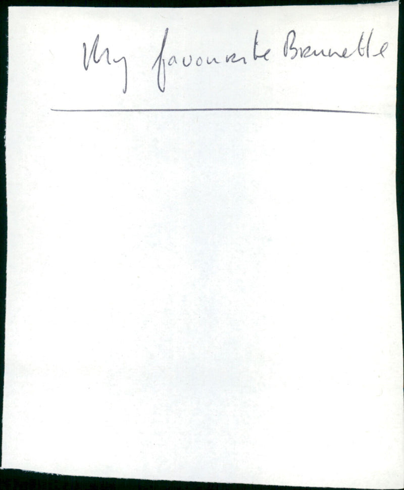 My Favourite Brunette - Vintage Photograph