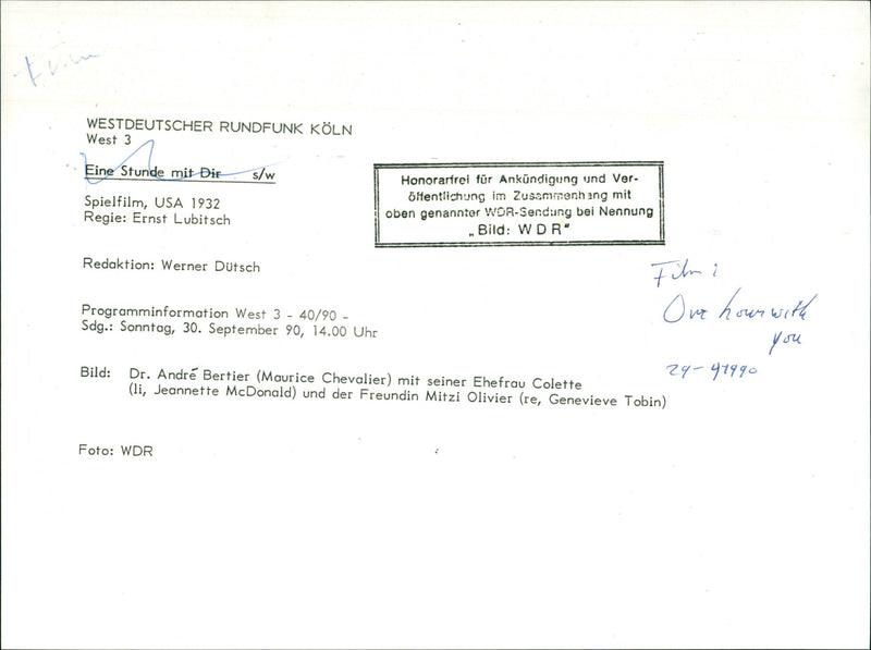 One Hour with You - Vintage Photograph