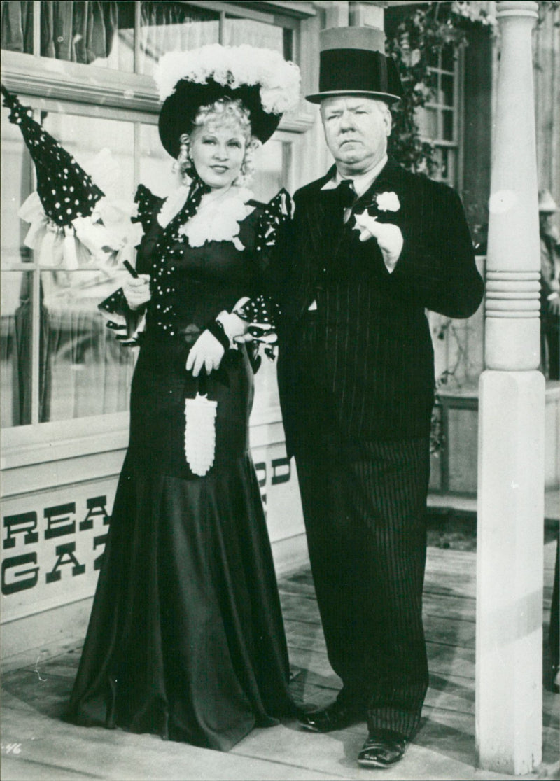 W. C. Fields and Mae West - My Little Chickadee - Vintage Photograph
