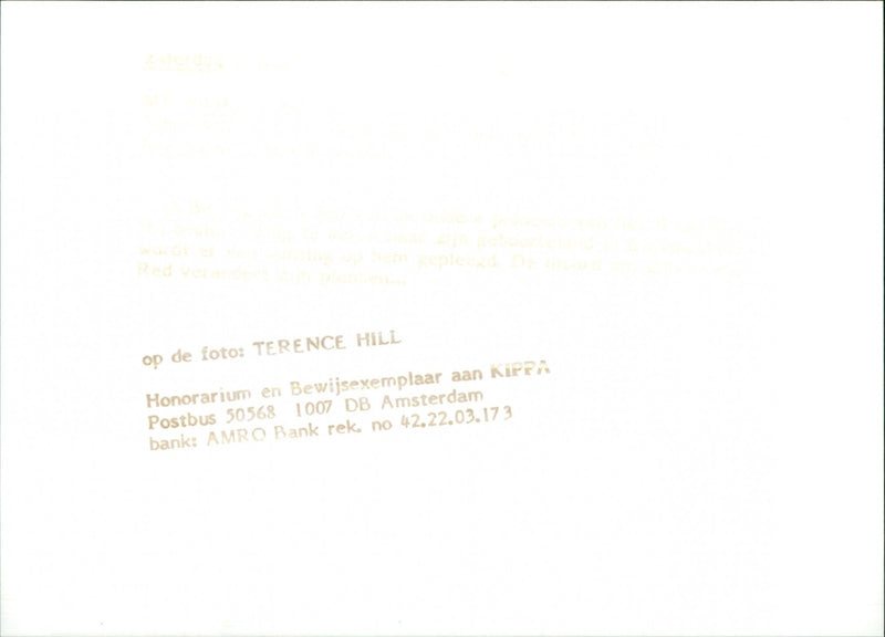 Terence Hill - Vintage Photograph