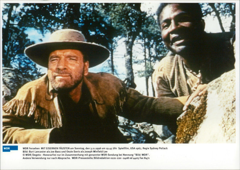 Burt Lancaster and Ossie Davis - The Scalphunters - Vintage Photograph