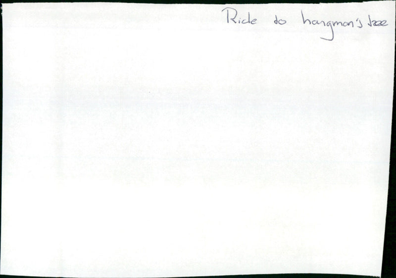 Ride to Hangman's Tree - Vintage Photograph