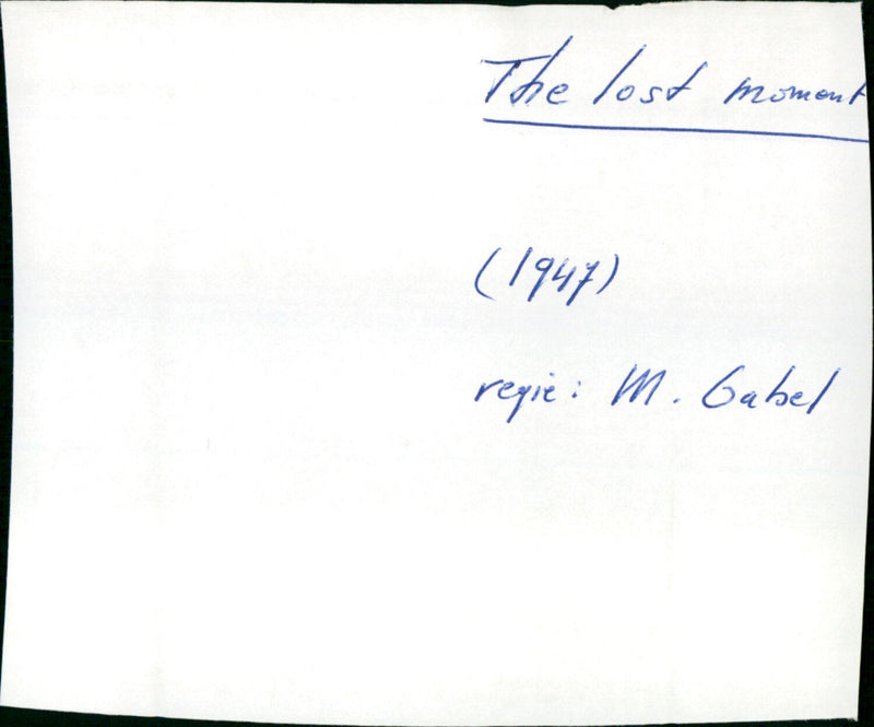 The Lost Moment - Vintage Photograph