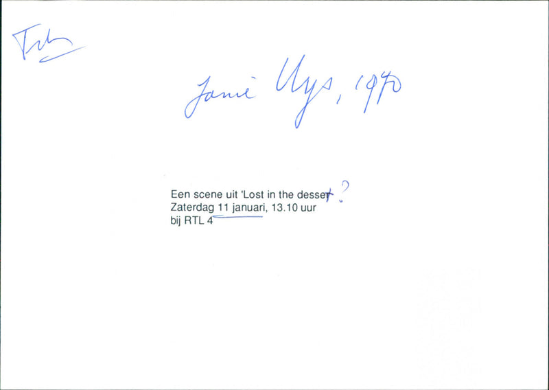 Lost in the Desert - Vintage Photograph