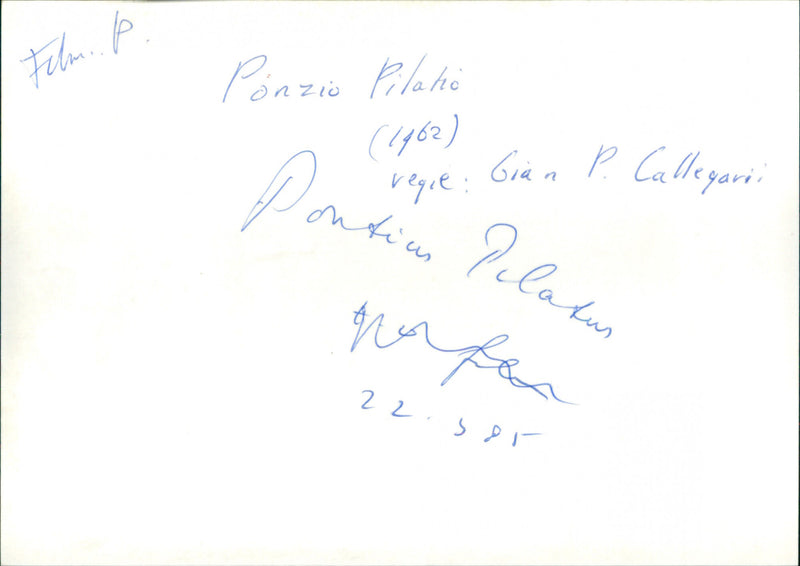 Ponzio Pilato (Pontius Pilate) - Vintage Photograph