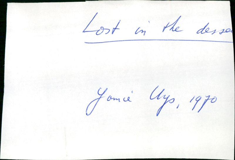 Lost in the Desert - Vintage Photograph