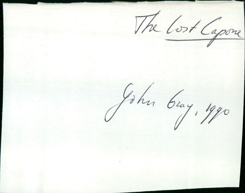 The Lost Capone - Vintage Photograph