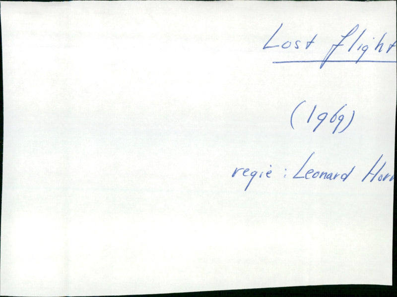 Lost Flight - Vintage Photograph