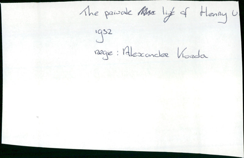 The private life of Henry VIII - Vintage Photograph