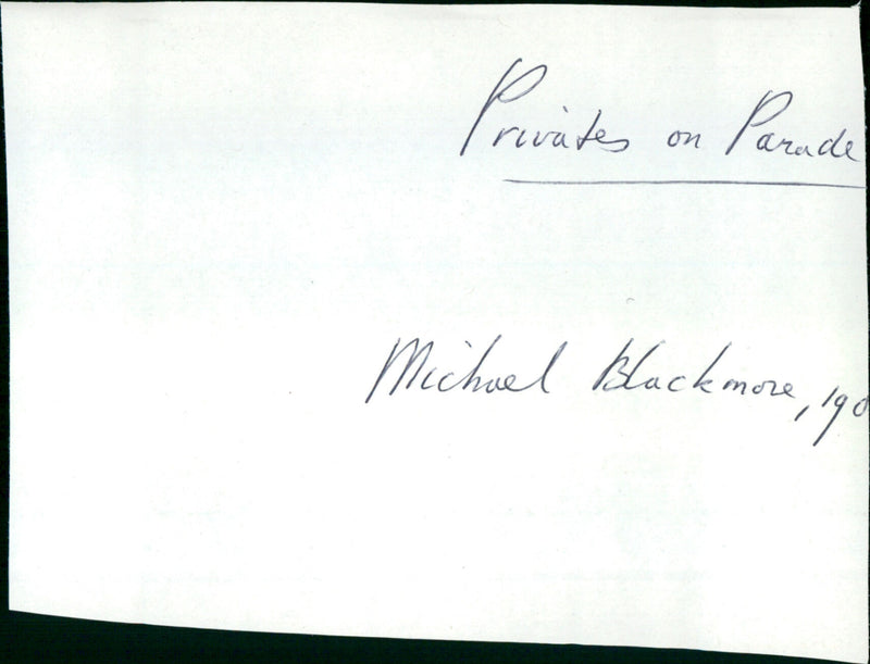 Privates on Parade - Vintage Photograph