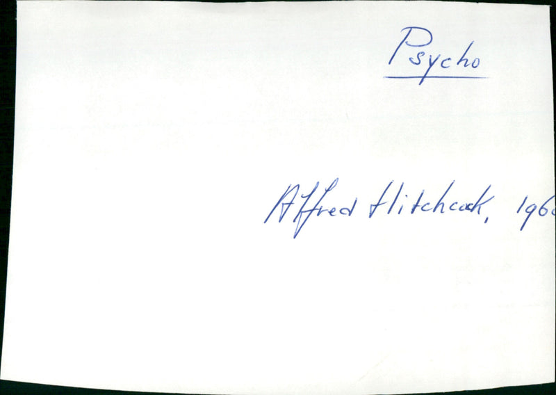 Psycho - Vintage Photograph