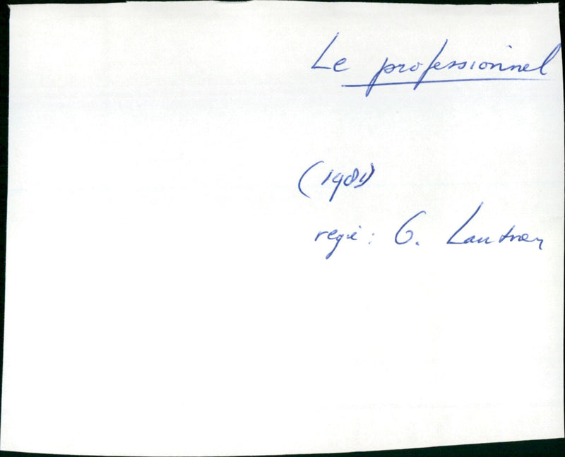 Le Professionnel - Vintage Photograph