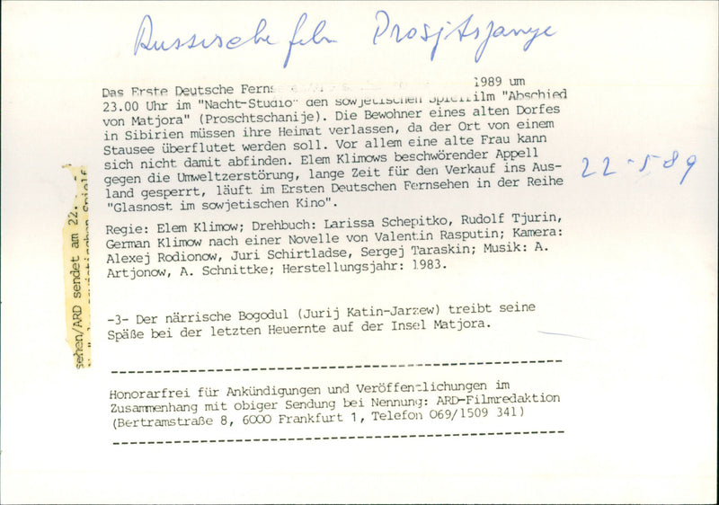 Proschtschanije - Vintage Photograph