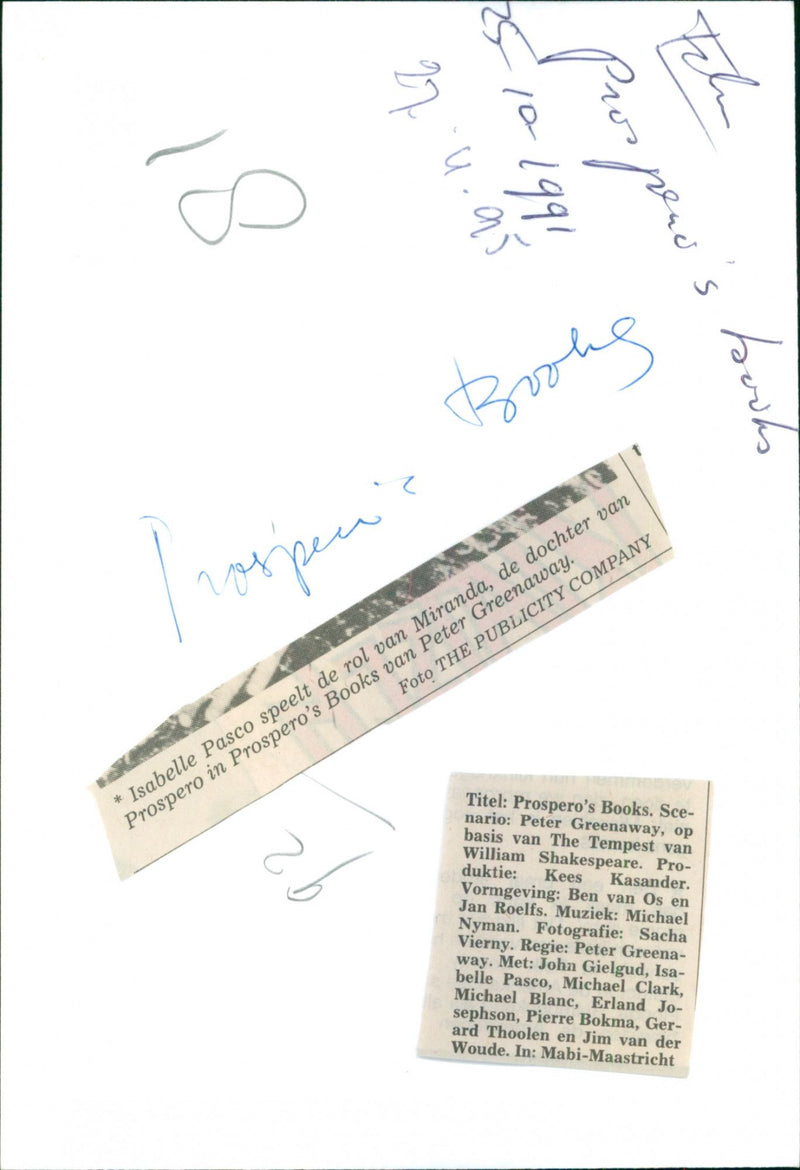 Prospero's Books - Vintage Photograph