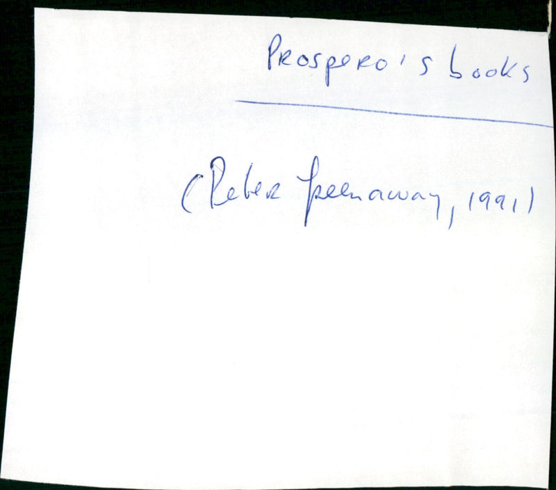 Prospero's Books - Vintage Photograph