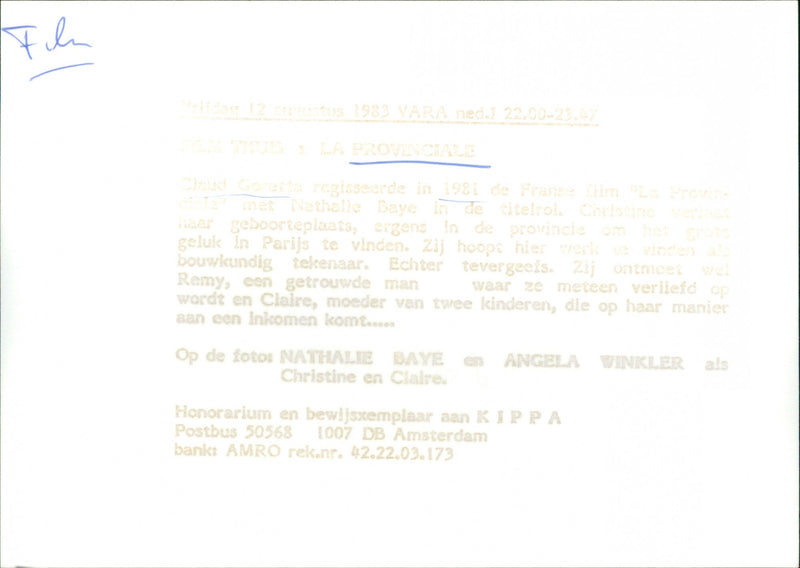 La provinciale - Vintage Photograph