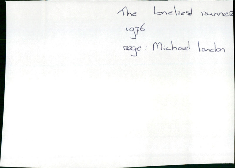 The Loneliest Runner - Vintage Photograph