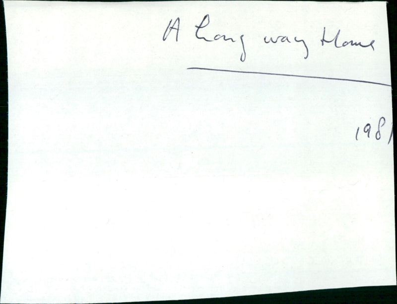 A Long Way Home - Vintage Photograph