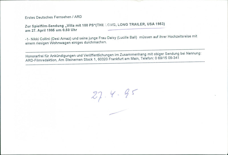 Desi Arnaz and Lucille Ball - The Long, Long Trailer - Vintage Photograph