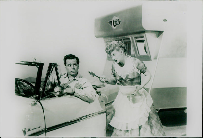 Desi Arnaz and Lucille Ball - The Long, Long Trailer - Vintage Photograph