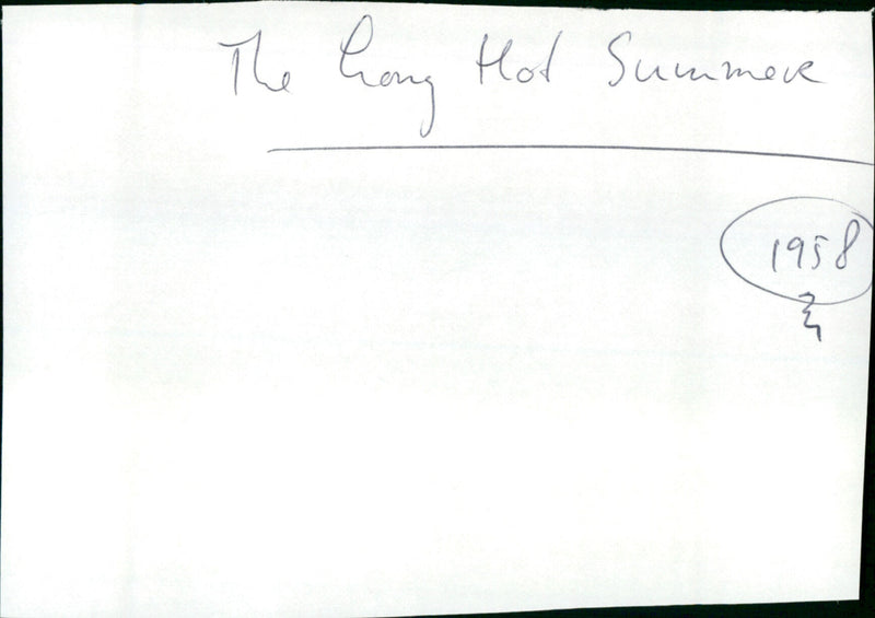 The Long Hot Summer - Vintage Photograph