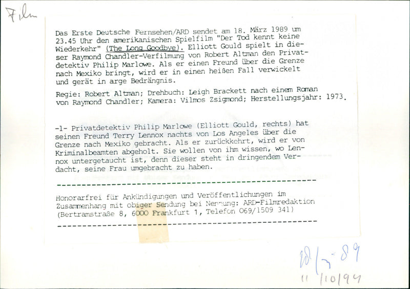 The Long Goodbye - Vintage Photograph