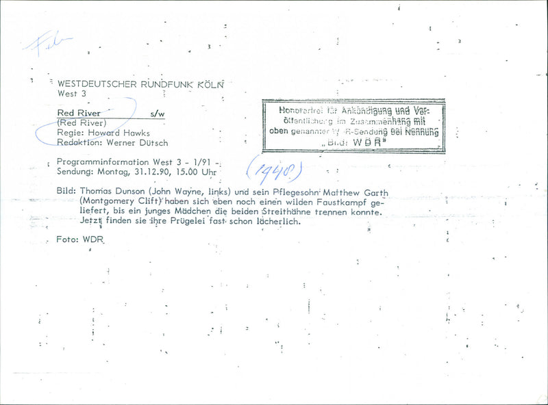 John Wayne and Montgomery Clift - Red River - Vintage Photograph