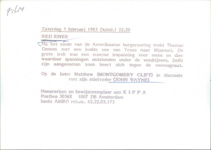 Montgomery Clift and John Wayne - Vintage Photograph