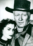 Joanne Dru and John Wayne - Vintage Photograph