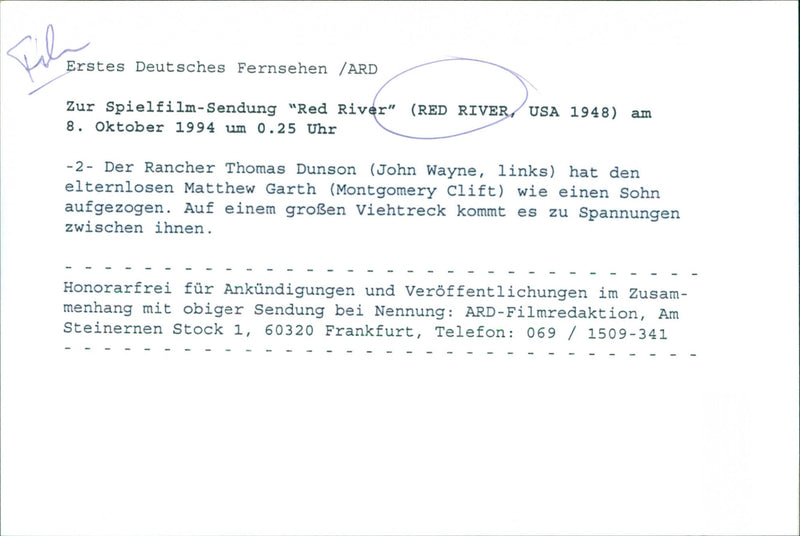 John Wayne and Montgomery Clift - Red River - Vintage Photograph