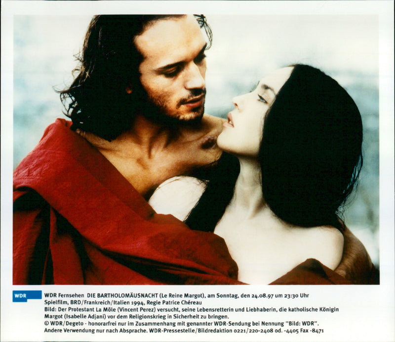 Vincent Perez and Isabelle Adjani - La Reine Margot - Vintage Photograph