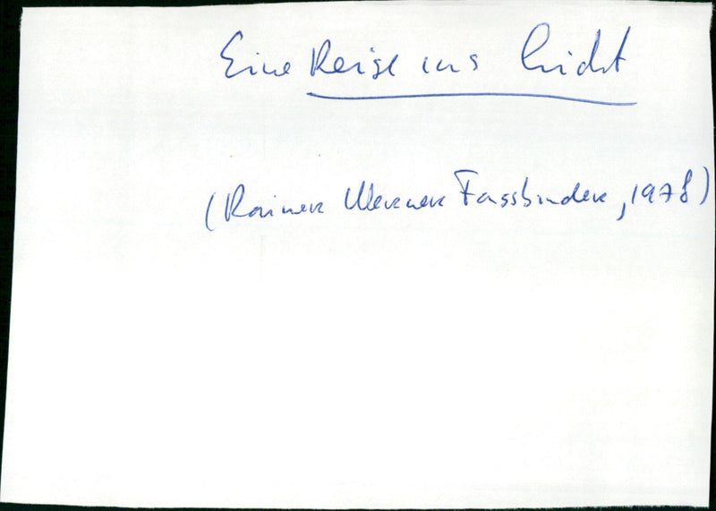 Eine Reise ins Licht - Vintage Photograph