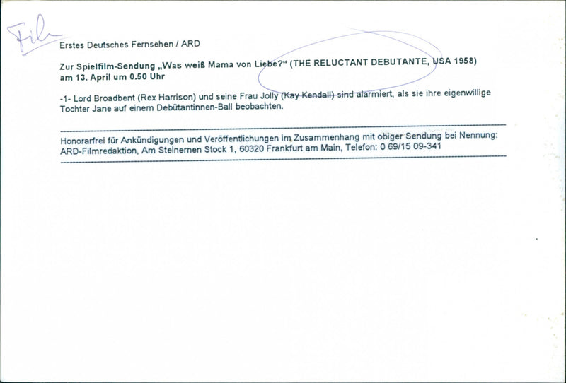 Rex Harrison and Kay Kendall - The Reluctant Debutante - Vintage Photograph