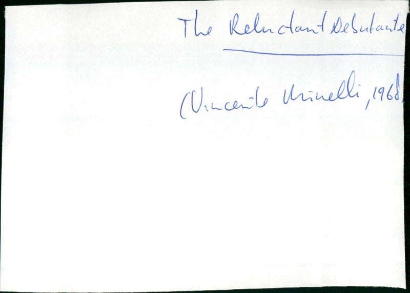 The Reluctant Debutante - Vintage Photograph