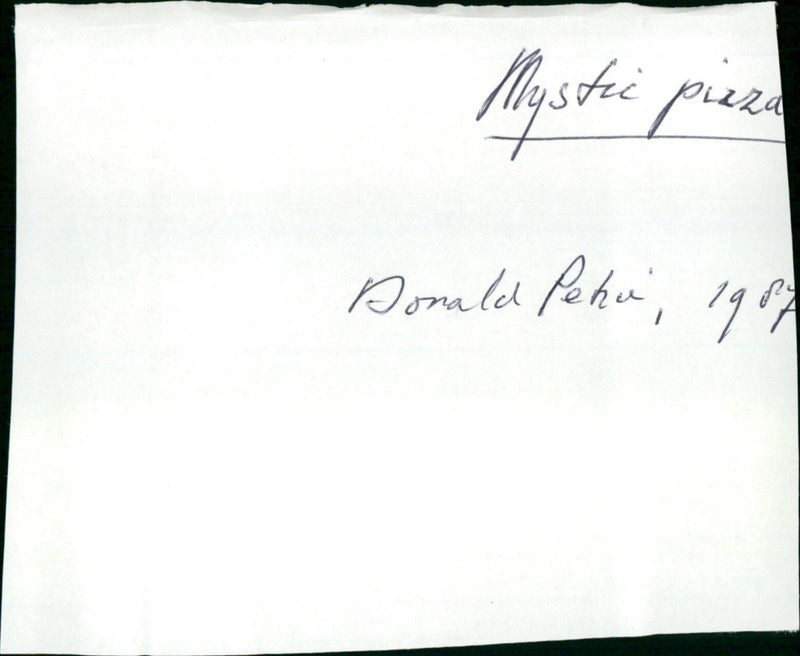 Mystic Pizza - Vintage Photograph