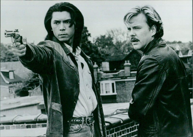 Lou Diamond Phillips and Kiefer Sutherland - Renegades - Vintage Photograph