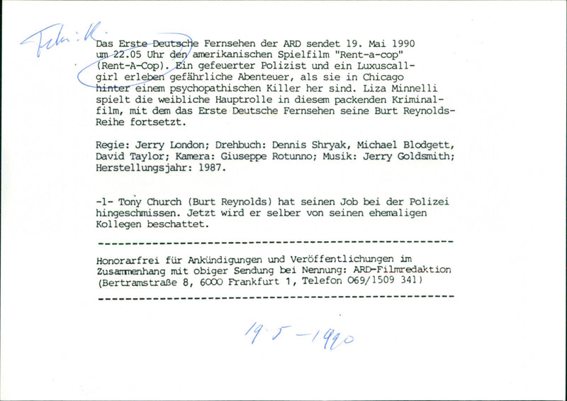 Burt Reynolds - Tony Church - Vintage Photograph