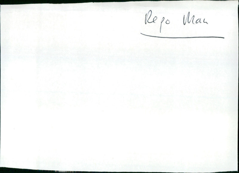 Repo Man - Vintage Photograph