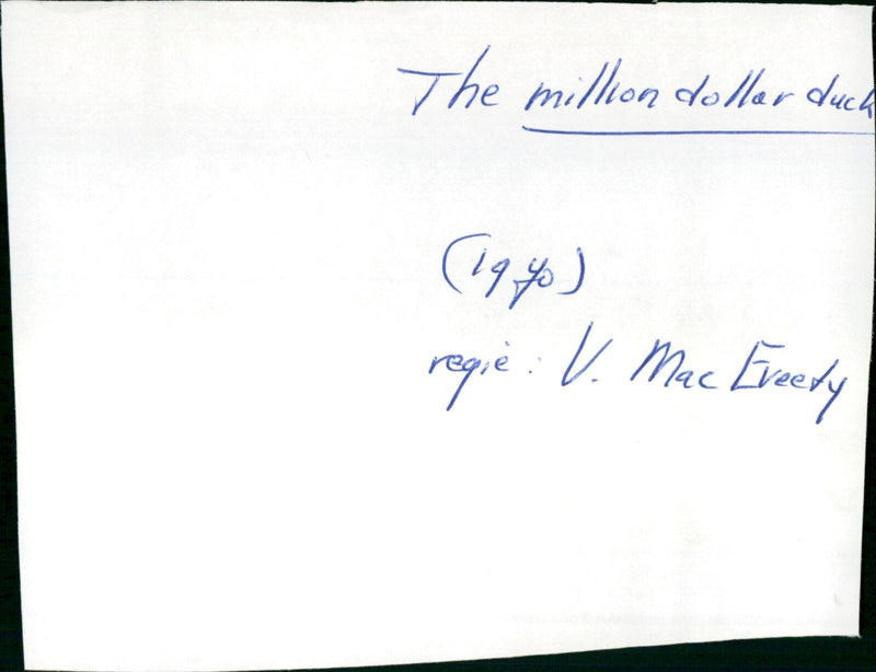 The Million Dollar Duck - Vintage Photograph